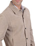 Camisola de Piel en Color Taupe, marca Perry Ellis para Hombre.